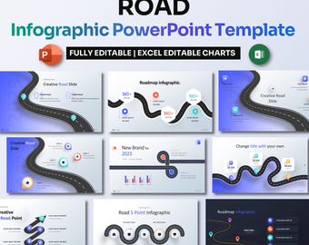 Road Infographic PowerPoint Template | Journey, Planning & Business Development PPT