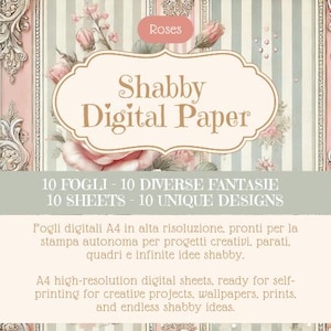 Shabby Digitale Paper - Roses