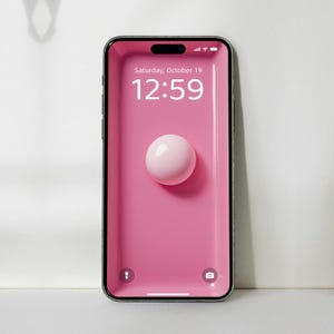 Pink 3D Visual Phone Wallpaper,Elegant Minimalist Phone Background,Suitable for Most Smartphones on Android and ios,Digital File Download