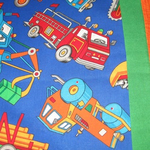 Pillowcase with Trucks and Tractors on them