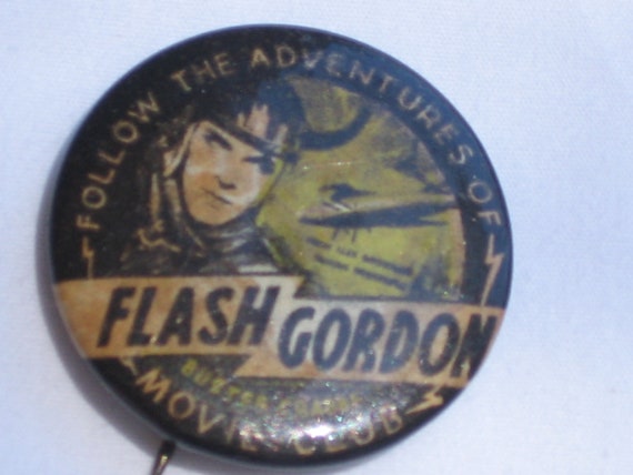 Flash Gordon 1930's Original Pin Back Button