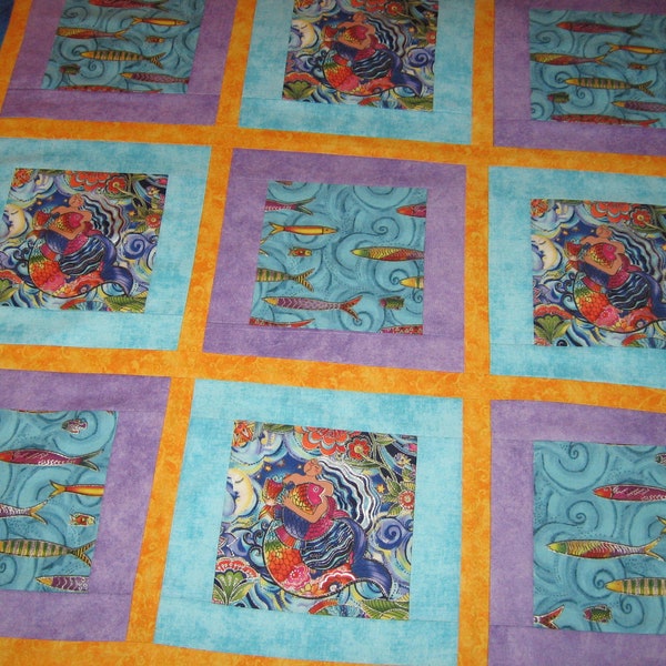 Laurel Burch Mermaid quilt