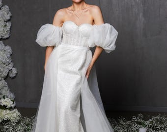 Viktorianisches Brautkleid mit Korsett, Ballkleid, Braut