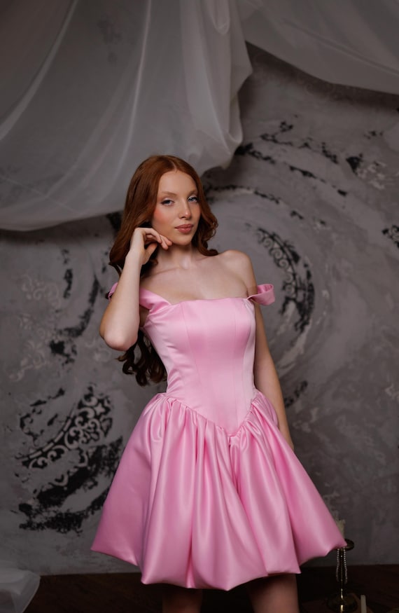 blue dress for baby girl Jaimie Strapless Corset Bow A-Line Party Dress main image 0