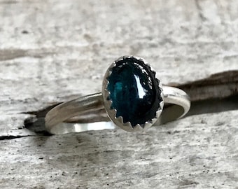 Elegant Oval Watermelon Tourmaline Solitaire Sterling Silver Ring | Choose your stone | Made to Order | Tourmaline Ring | Engagement Ring