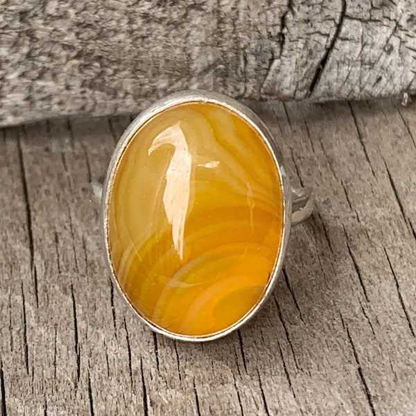 Yellow Stone Ring - Etsy