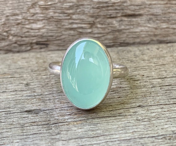 Sea Green Chalcedony Earrings Oval and Round 4 Stones Sterling Silver Sea Green Chalcedony Earrings Oval and Round 4 Stones Sterling Silver
