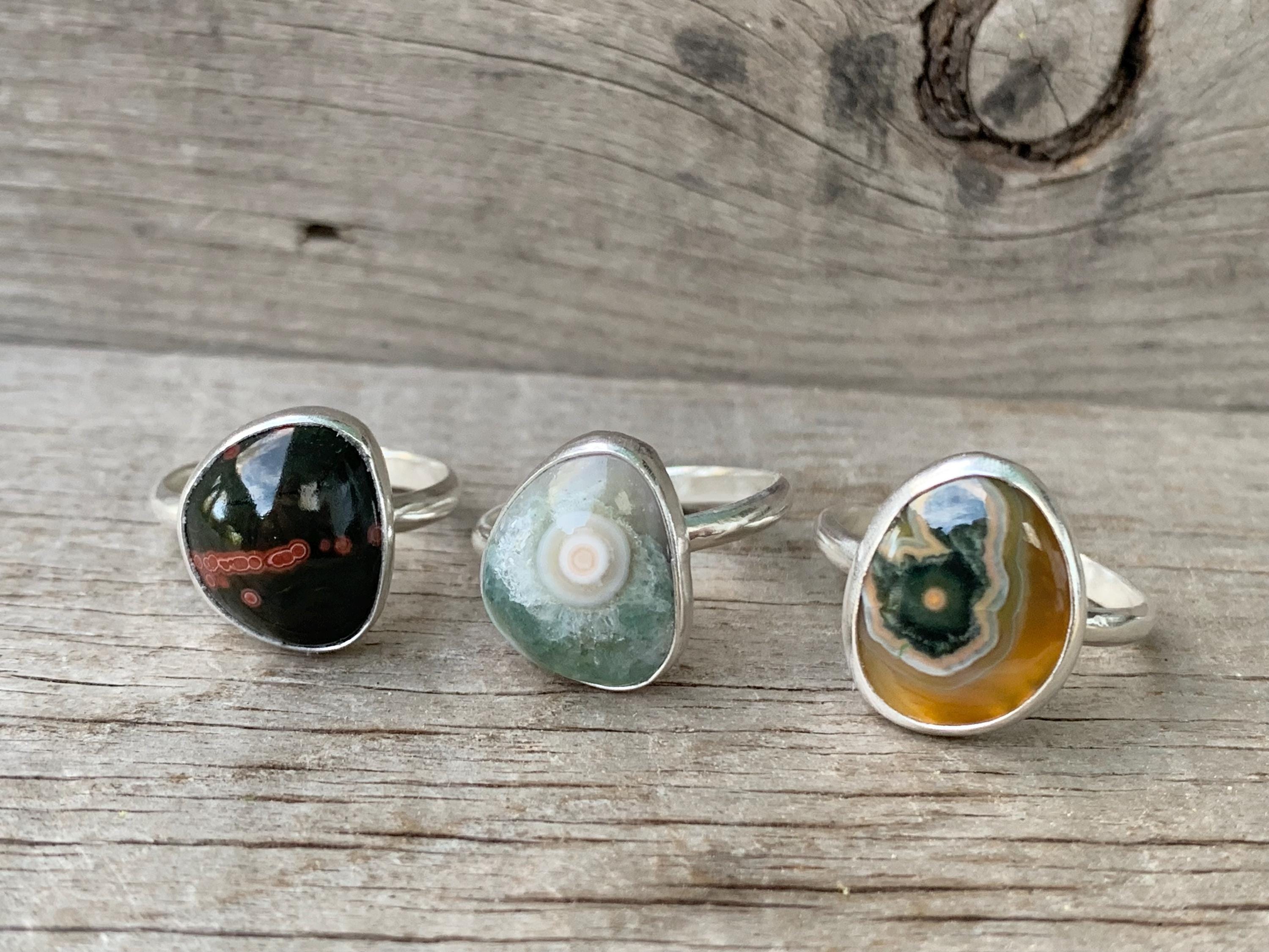 Yellow orbicular ocean jasper - Etsy 日本
