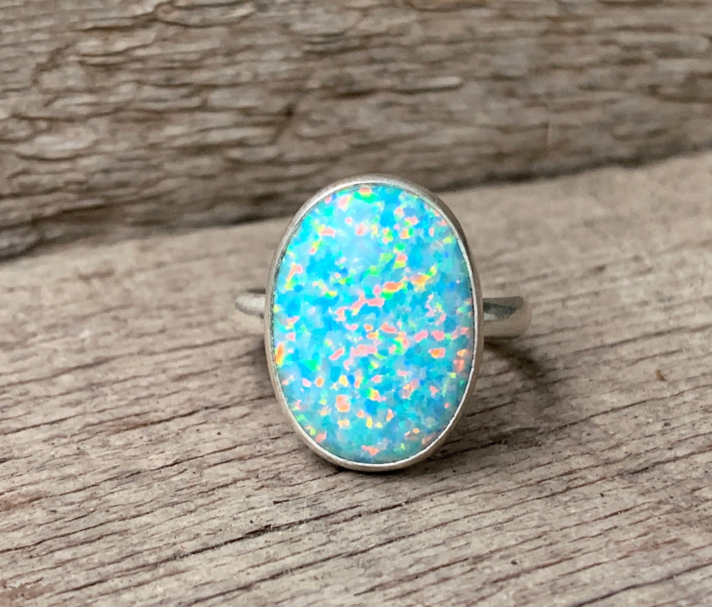 ★47bag ★ 925 Silver Opal Birthstone Raw Stone Ring Tierra il_1080xN.3978111371_qv2k.jpg