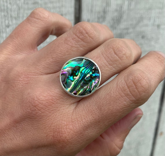 Sterling Silver Shell Round Ring Sterling Silver Shell Round Ring