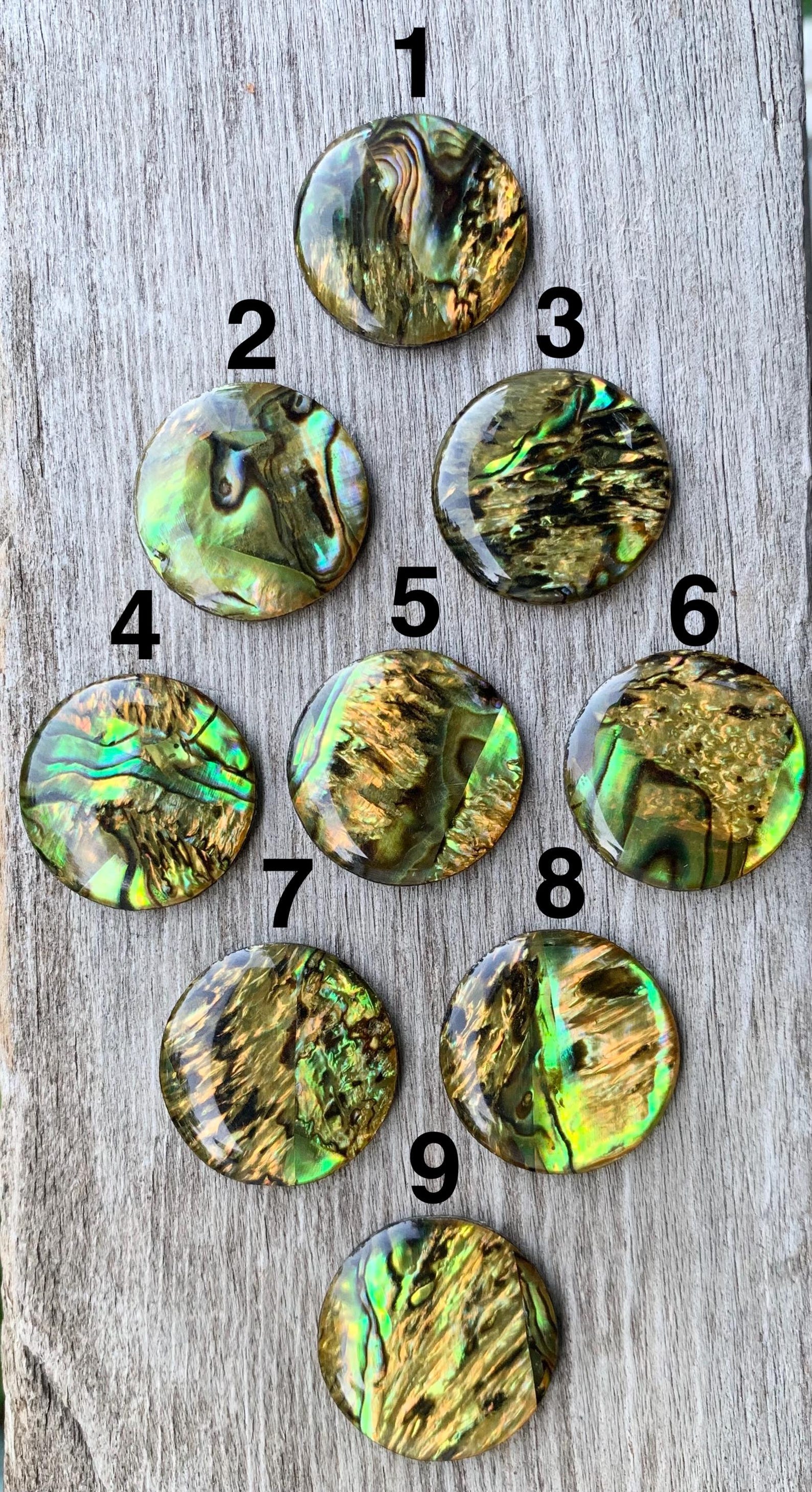 Gold Green Pink Round Paua Abalone Shell Elegant Sterling Silver Ring ...