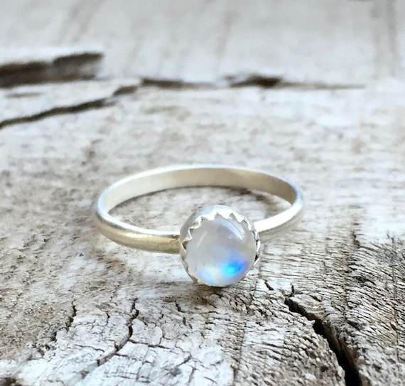 Dainty moonstone best sale ring