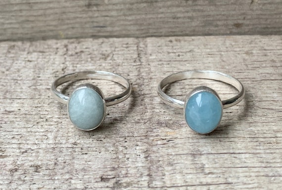 Birthstone sterling silver rings outlet