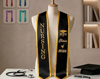 Customized Nursing Stole, Nursing Graduation Stole, RN Stole Nursing Stole Graduation 2026, Nursing Graduation, Nursing Stole Graduate 2026