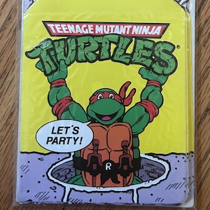Vintage dode inventaris Teenage Mutant Ninja Turtles-feestuitnodigingen briefpapier jaren 80
