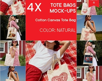 Tote Bag Mockup Bundle: Canvas Bag Templates, Printify Compatible (Digital Download