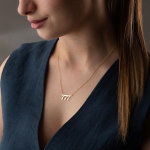 Angel Number Necklace, Lucky Number Necklace, Silver Jewelry, Gift for Her, 777 Necklace, 333 Necklace, Protection Jewelry, Mom Gift