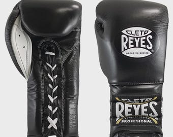 Guantes de boxeo Cleto Reyes, de cuero mexicano con cordones, para entrenamiento y sparring profesional.