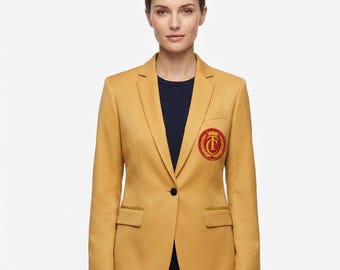 Blazer da golf dorato, giacca da campione vincitore, costume di Happy Gilmore, stile vintage