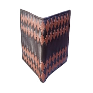 Cartera unisex de cuero hecha a mano - Portamonedas - Tarjetero de cuero auténtico - Cartera de piel de vaca