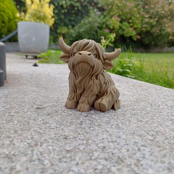 Chonky Highland Cow, digital 3D print file (with commercial license)
