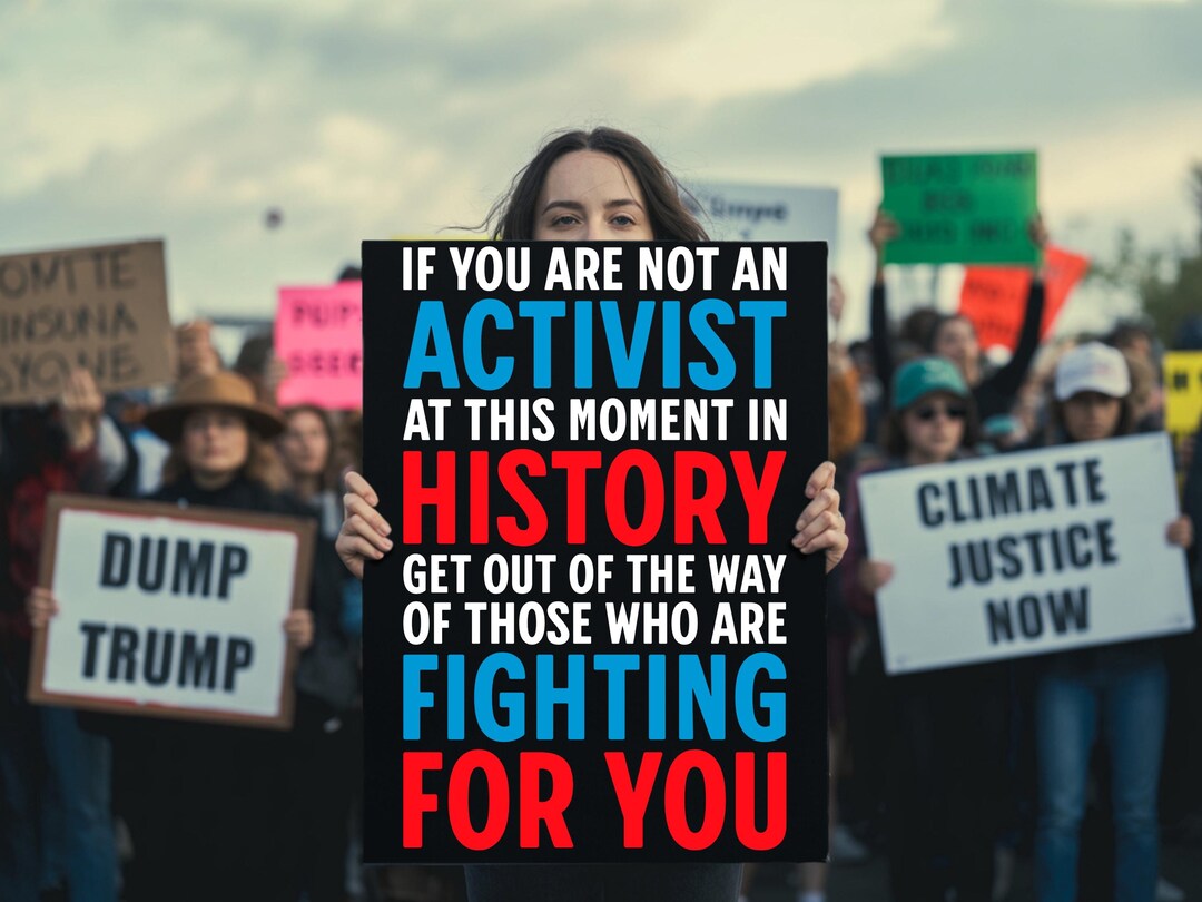 Activist Protest Sign for October 18 Protest Rally or Yard Display, Pro ...