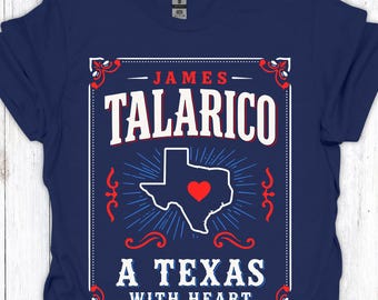 James Talarico 2026 Shirt, Texas With Heart Democrat Tee, Vote Blue Midterms T-Shirt, Texas Senate Campaign Style Political Gift