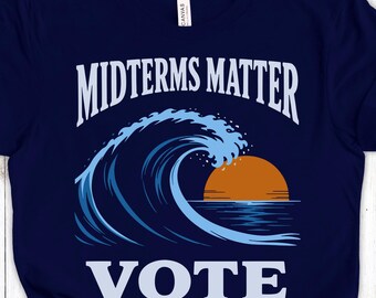 Shirt tussentijdse verkiezingsstemming, minimalistisch kiezer T-shirt, marine politiek T-shirt, shirt verkiezingsdag, midterms Matter-shirt, democratie cadeau