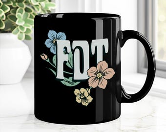 FDT Mug, Floral Protest Mug, Subtle Anti Trump Coffee Cup, Political Satire Gift, Progressive Activist Mug, Feminist Resist Cup, F*ck Trump