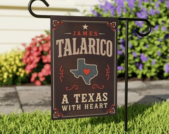 James Talarico Garden Flag, Texas With Heart Yard Banner, Democrat Lawn Flag, Vote Blue Midterms Garden Decor, Texas Political Lawn Sign