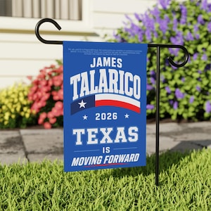 James Talarico Garden Flag, Texas Democrat Yard Decor, Vote Blue Texas Senate 2026, Moving Forward Political Lawn Flag