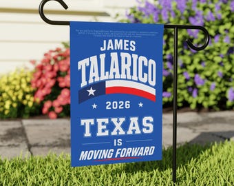 James Talarico Garden Flag, Texas Democrat Yard Decor, Vote Blue Texas Senate 2026, Moving Forward Political Lawn Flag