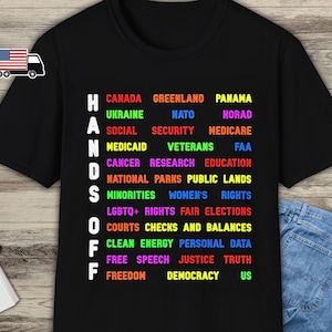 Hands Off T-shirt: Resist Protest, Rights & Freedom