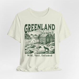 Greenland T-shirt for Subtle Anti-Trump Protest, Retro Vintage Distressed Greenland Forever Shirt for Anti-Maga Statement on Annexation B8PC Citron