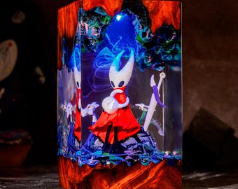 H0||0w K.night Siz|k.s0ng Harzlampen-Diorama – Handgefertigte Gaming-Dekorleuchte – Einzigartiges Geschenk für Videospiel-Fans