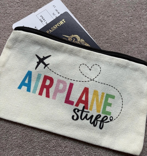 Airplane Travel Pouch, Plane Bag, Flight Organiser for Passports and Documents, Travel Accessories, Holiday Essentials