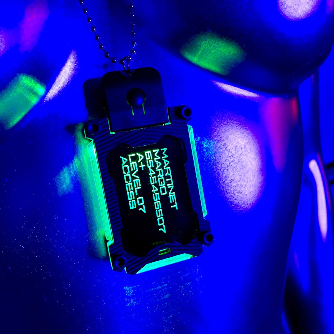 Cyberpunk Military LED Dog Tag/personalized/led Changes up to 7 Colors ...