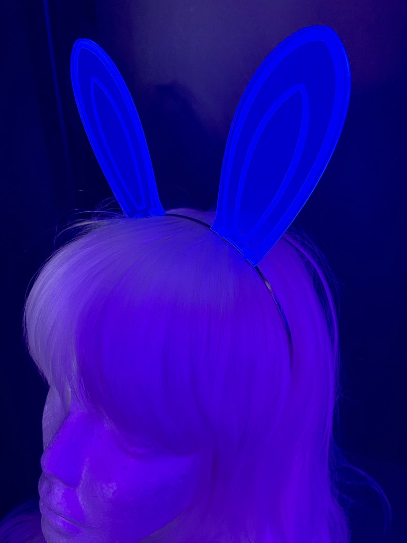 Rabbit Ears/fluorescent Neon Acrylic/cyberpunk/rave/edc/glows in ...