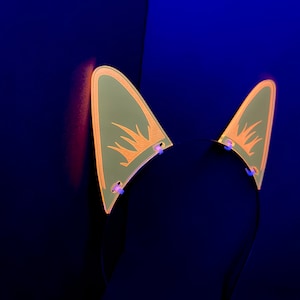Cyberpunk/rave Cat Ears/5 Colors-fluorescent Neon Acrylic/glows in ...