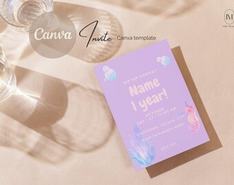 Birthday Party Invitation Template | Printable Digital | Editable Canva Template | eInvitation