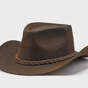 Outback Hat Shape-able into Leather Cowboy Hat Durable Leather Hats for Men | Western hat | Western Hats for Men and Women