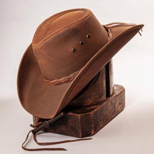 Hollywood | Mens Leather Cowboy Hat | Western Cowboy Hats | Cowboy leather hats