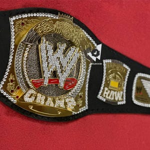 RAW World Heavyweight Spinner Championship Belt - World Heavyweight Spinner Wrestling Replica Title Championship Belt INSPIRED by fans gift