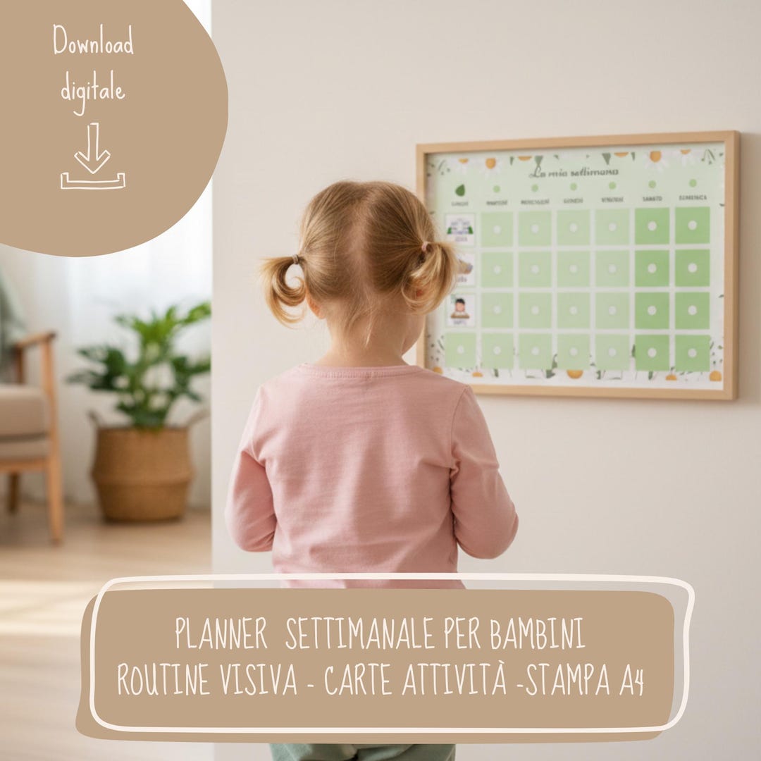 Printable Weekly Planner for Kids – Montessori Visual Routine A4 ...