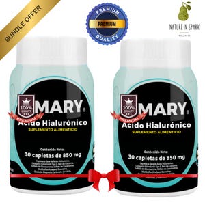 Pack of 2 Hyaluronic acid 30 caplets 850mg with collagen