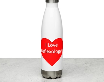 I Love Reflexology Stainless Steel Water Bottle