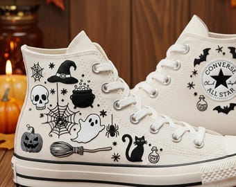 Converse de mago bordado: zapatillas de Halloween personalizadas