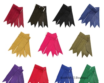 Men's Cotton Kilt Flashes Scottish Hose Socks Flashes In 17 Colors