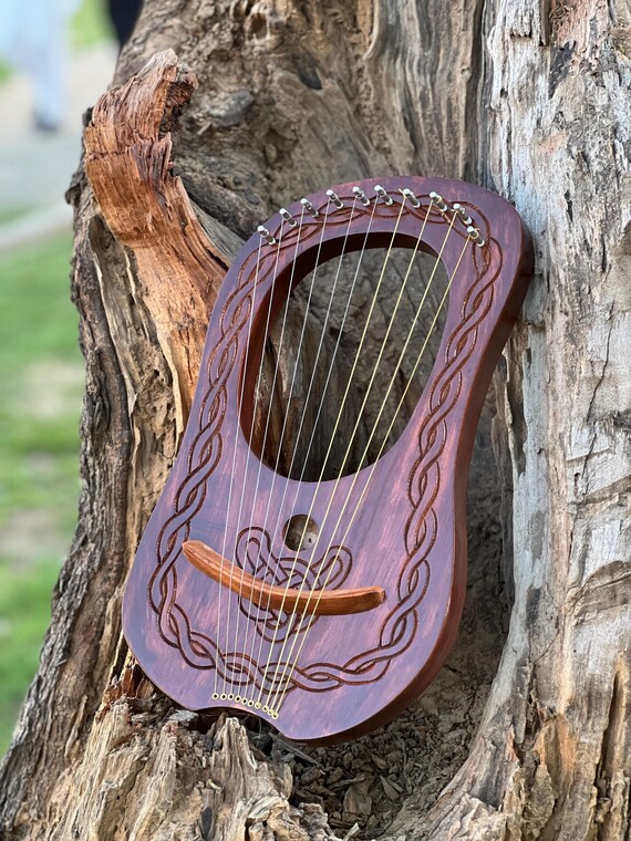 CNCライアーハープ 10弦 ローズウッドライアーハープ 弦バッグと鍵付き