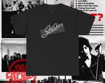 Maglietta grafica The Strokes, maglietta della band indie rock, cotone unisex